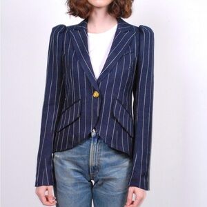 Smythe Navy Pinstripe Blazer